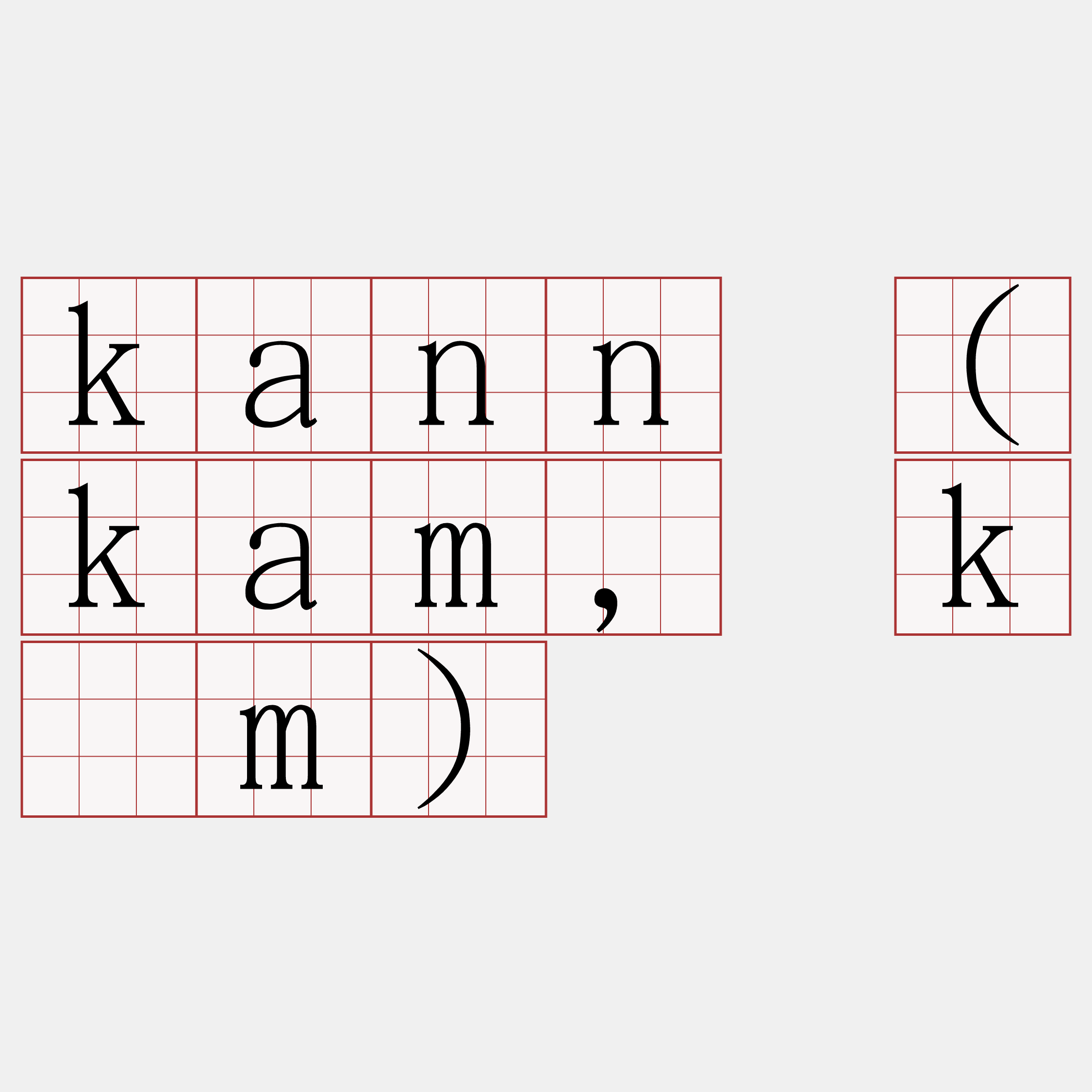 kann (kam, kàm)